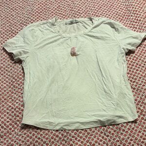 Hippie Rose White Muscle Tee with Small Embroidered Shell